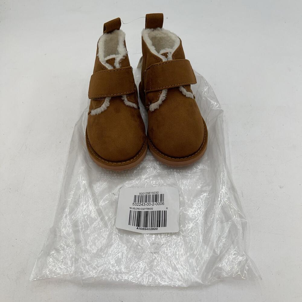 Gap Boots Toddler Girls Size 6 Brown Faux Suede Faux Fur Lined Ankle Booties New